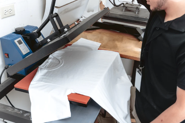 sublimation printing on a white T-shirt