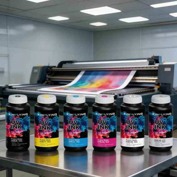 Industrial UV ink for high-precision printing on coated and hard surfaces.