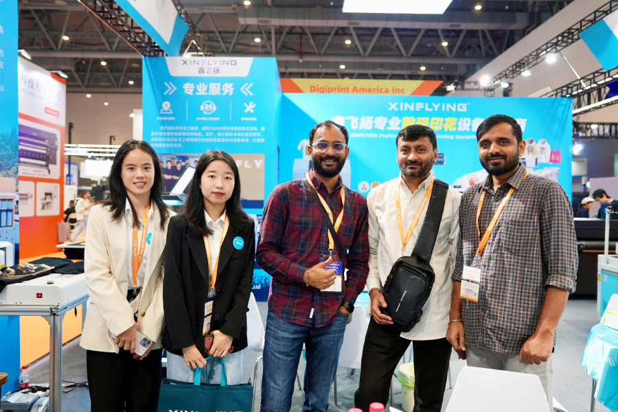 DTF printer displayed at international printing exhibition